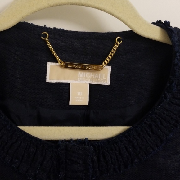 MK navy linen blazer - Picture 2 of 6